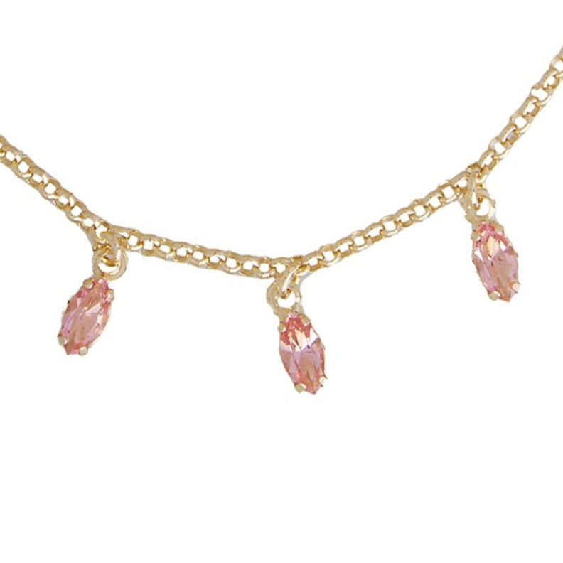 Pulsera Plata Esterlina 925 Rosa Francia Revestido Oro 18kt-2