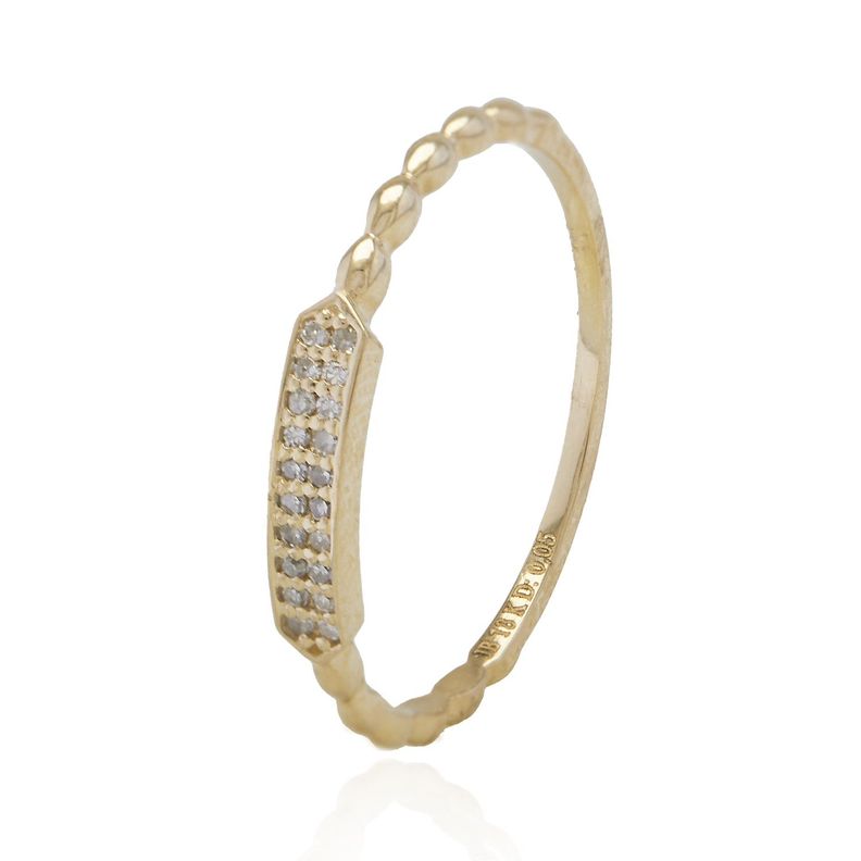 Anillo Oro Amarillo 18kt Diamantes 5 Pts Corte Brillante SI/H-0