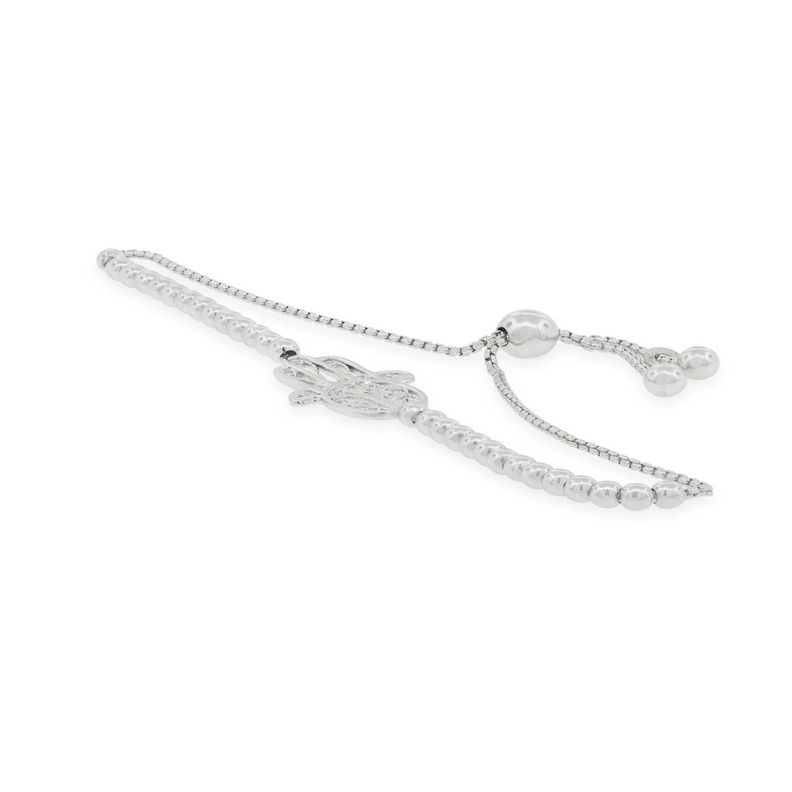Pulsera de Plata Esterlina 925 Mano de Fatima Ajustable-0