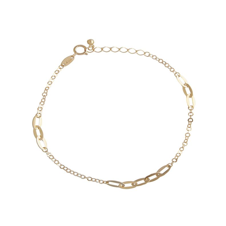 Pulsera de Oro 18kt Tres y Cinco Eslabones-0
