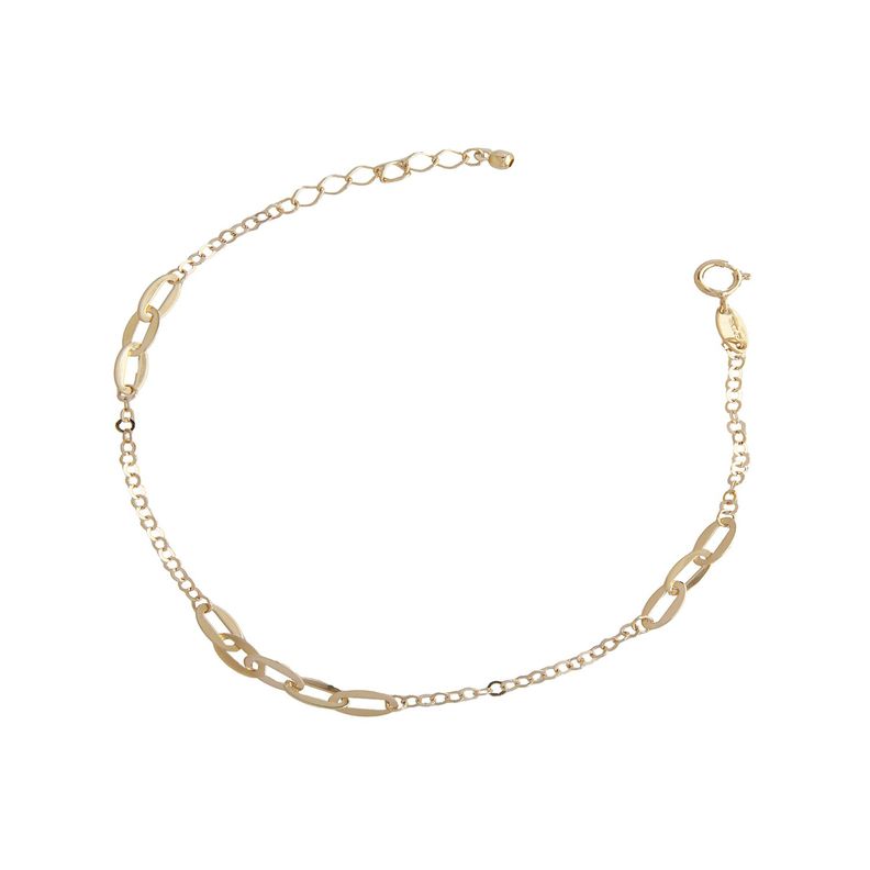 Pulsera de Oro 18kt Tres y Cinco Eslabones-2