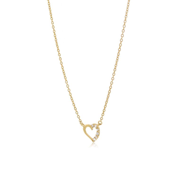 Collar Oro Amarillo 18kt Corazón Circonita 2003-0