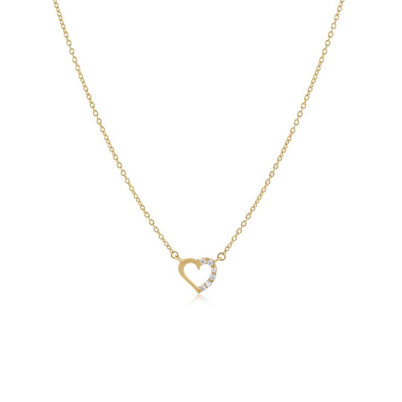 Collar Oro Amarillo 18kt Corazón Circonita 2003-1