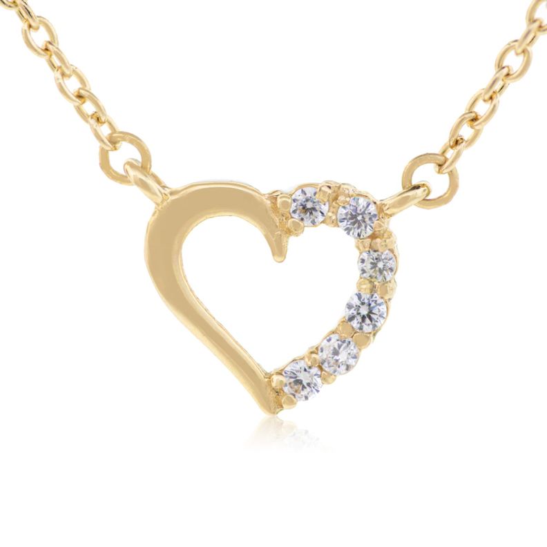 Collar Oro Amarillo 18kt Corazón Circonita 2003-2