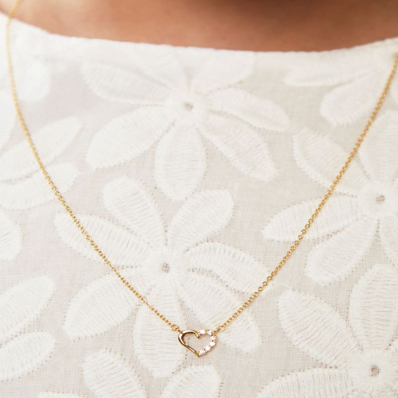 Collar Oro Amarillo 18kt Corazón Circonita 2003-4