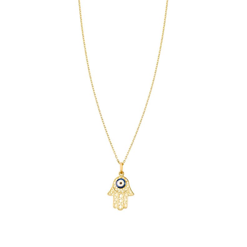 Collar de Oro 18kt Mano de Fatima-1