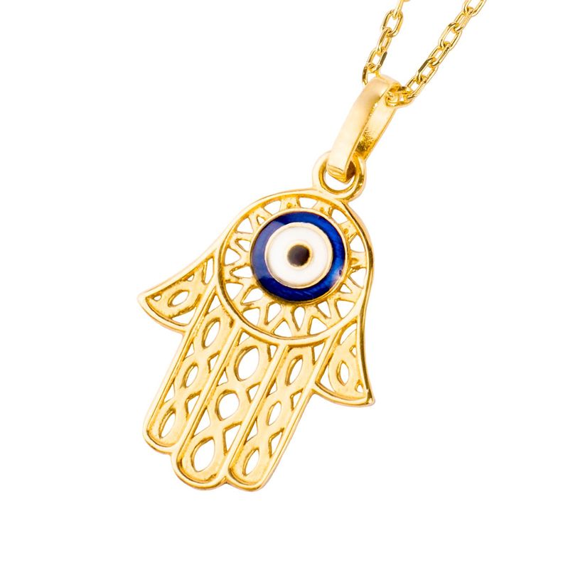 Collar de Oro 18kt Mano de Fatima-2