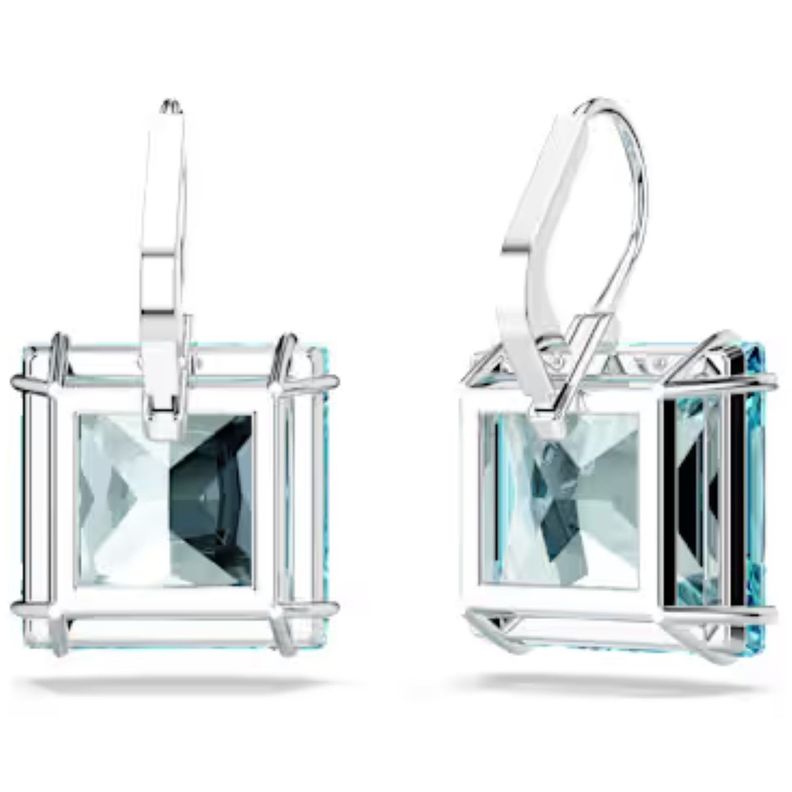 Aros Swarovski Cuadrado Aqua-2