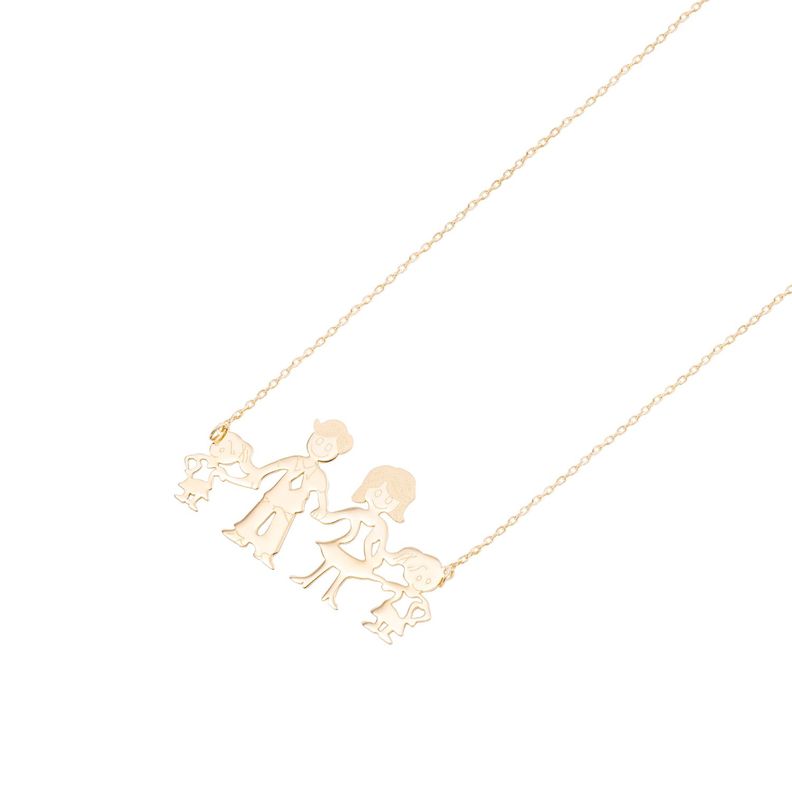 Collar de Oro de 18kt Modelo Familia-1
