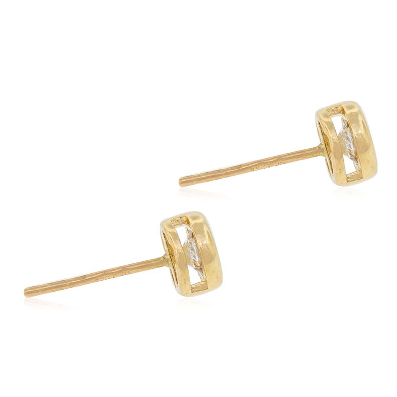 Aros de Oro 18kt Punto de Luz Circonitas-1