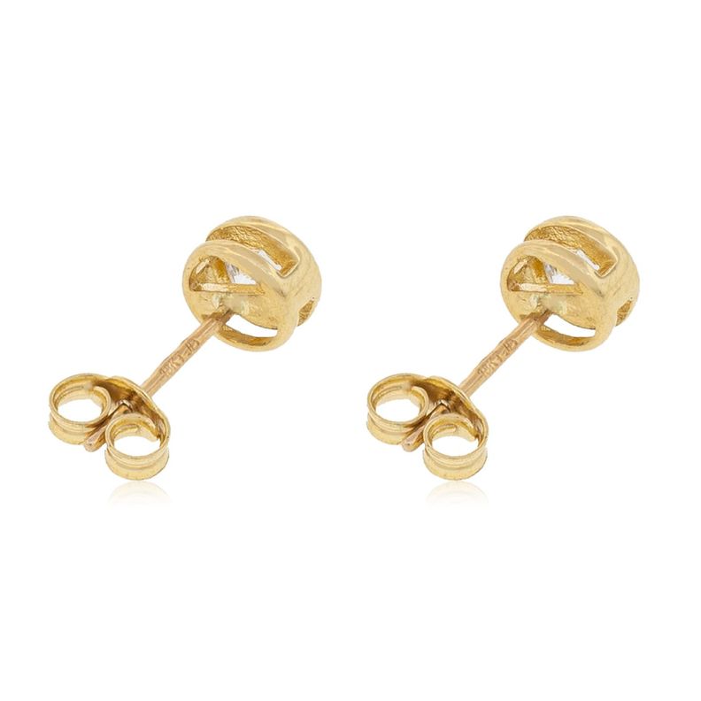 Aros de Oro 18kt Punto de Luz Circonitas-2