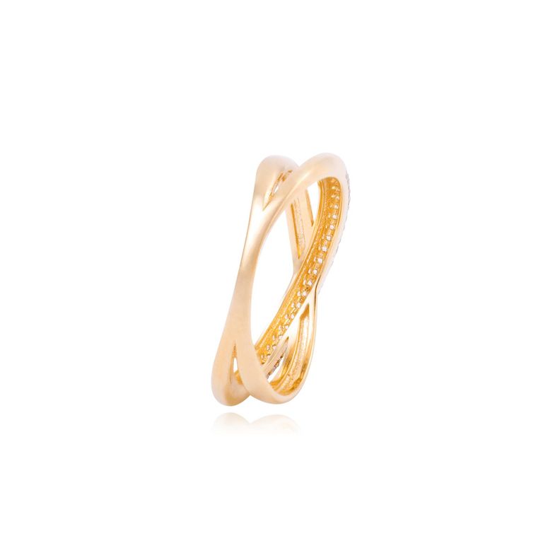 Anillo de Oro 18kt Circonita 3 Filas Bold-2