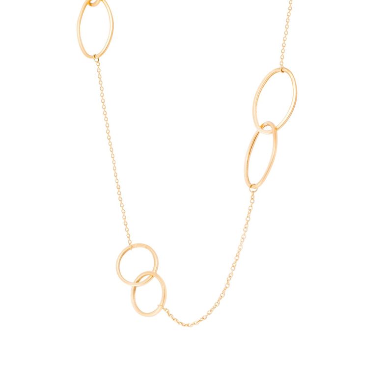 Collar de Oro Amarillo 18kt Argollas Entrelazadas-1