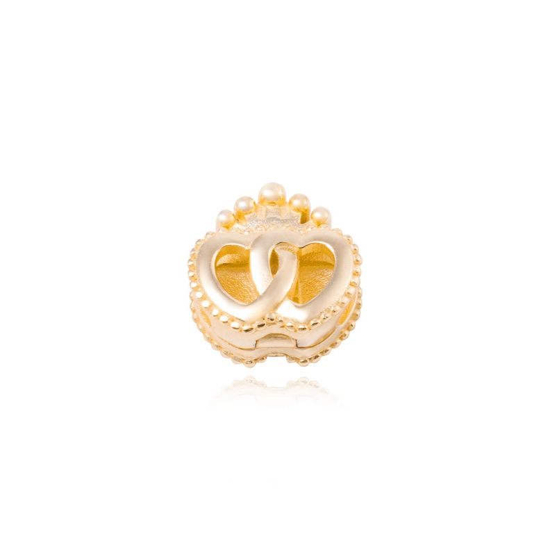 Dije de Plata broche Sagrado Corazón Revestido en Oro 18kt-0