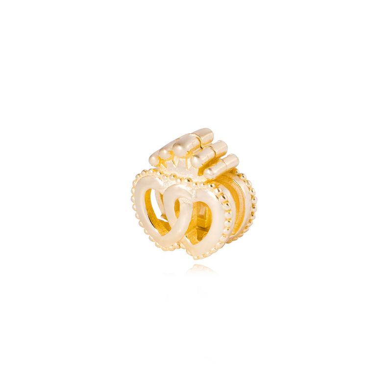 Dije de Plata broche Sagrado Corazón Revestido en Oro 18kt-1