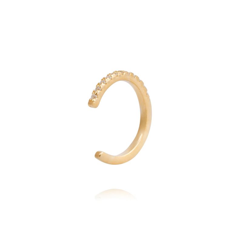 Piercing de Plata Esterlina 925 Earcuff delgado Bañado en Oro 14kt-2