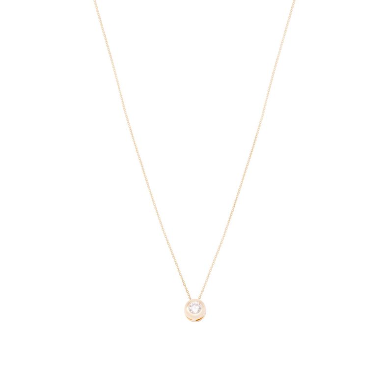 Collar Oro Amarillo 18kt Punto de Luz Circonita-2