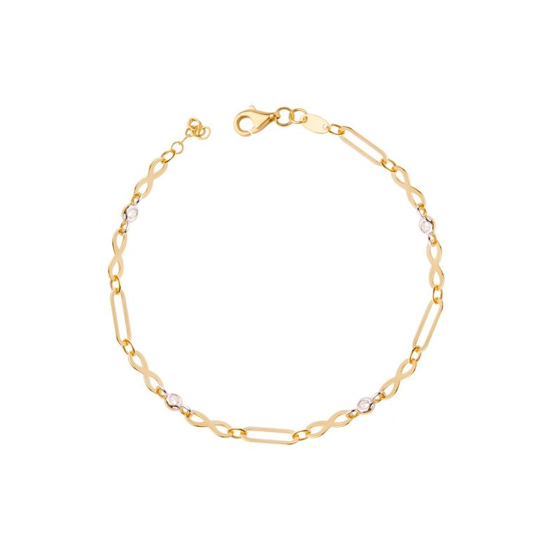 Pulsera de Oro 18kt Infinito Circon-0
