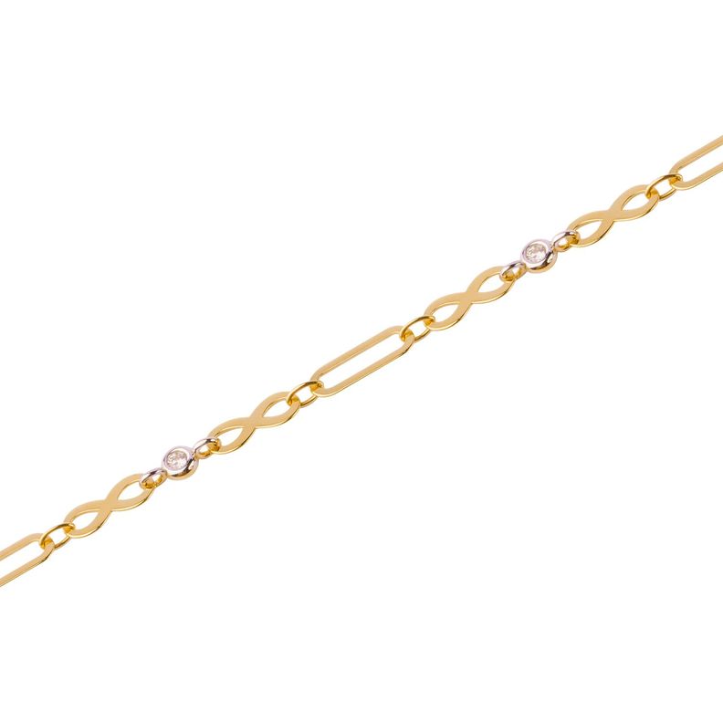 Pulsera de Oro 18kt Infinito Circon-1