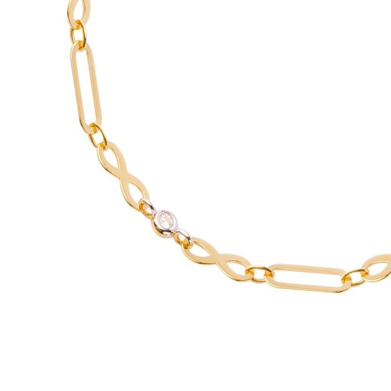 Pulsera de Oro 18kt Infinito Circon-2