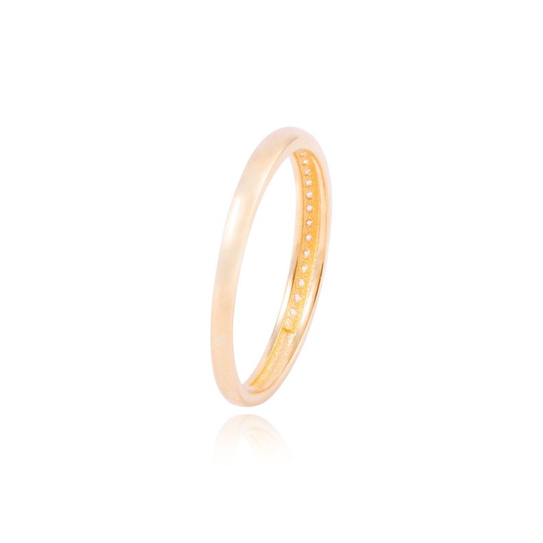 Anillo Compromiso de Oro 18Kt Circón Central-2