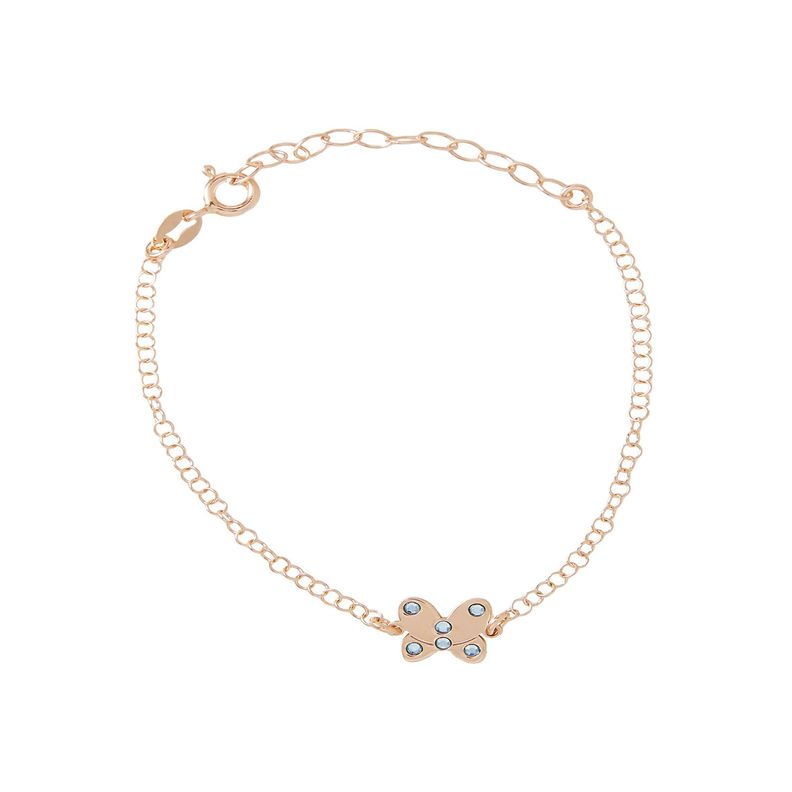 Pulsera Plata Esterlina 925 Mariposa Revestida en Oro 18kt-0