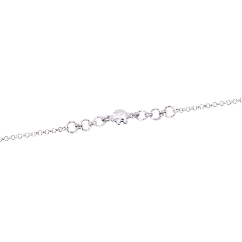Pulsera de Plata Esterlina 925 Eslabones y Elefante Protector-0