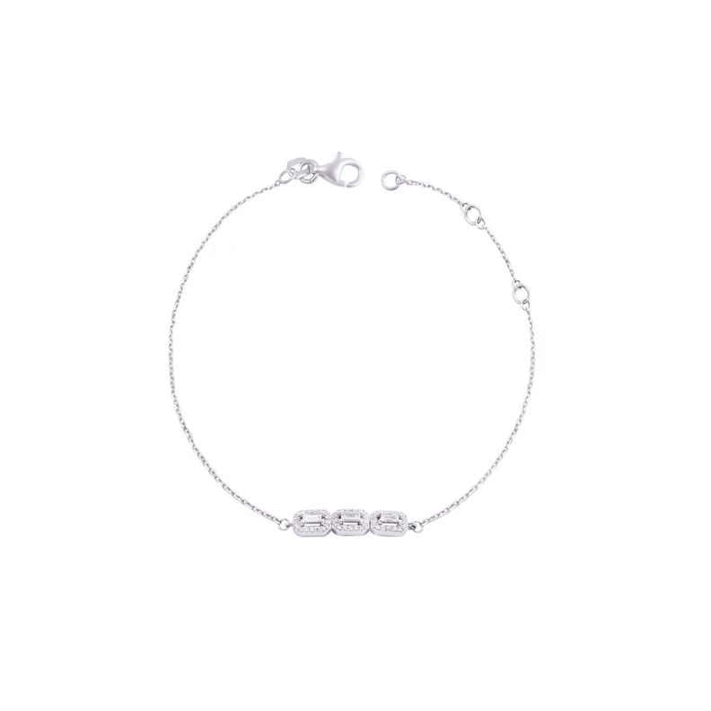 Pulsera de Oro 18kt 19 puntos de diamante-0