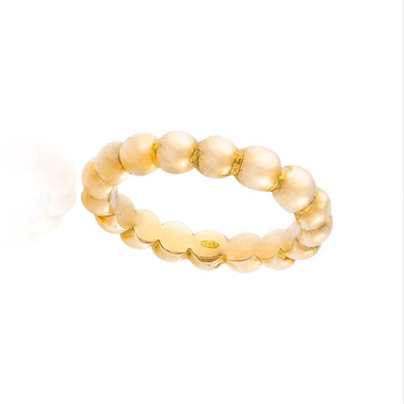 Anillo de Plata Esterlina 925 Antifaz Revestido en Oro 18kt-2