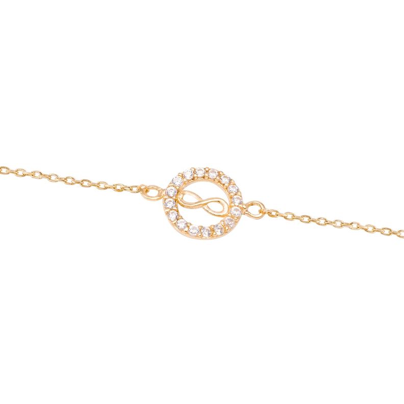 Pulsera de Oro 18kt Infinito circonita-1