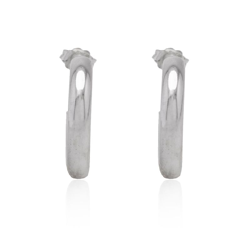 Aros de Plata Esterlina 925 Argollas Gruesas-0