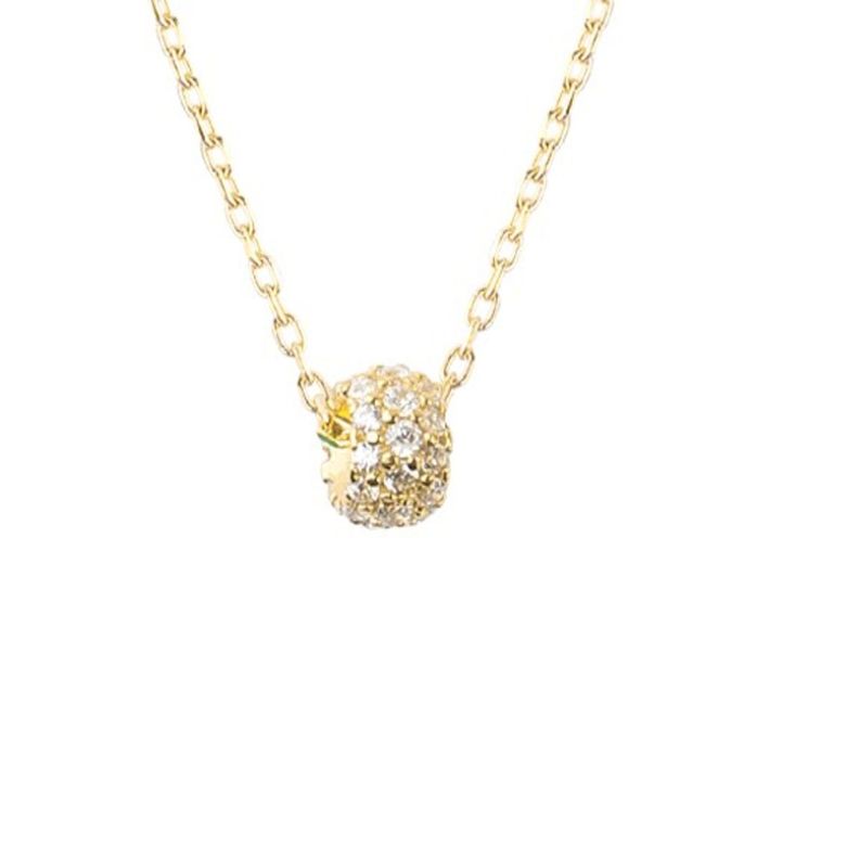 Collar de Oro 18kt Rueda Circon-1