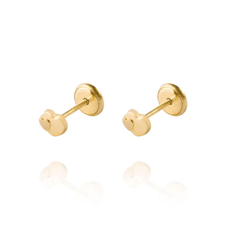 Aros de Oro 9kt Corazon Doble-0