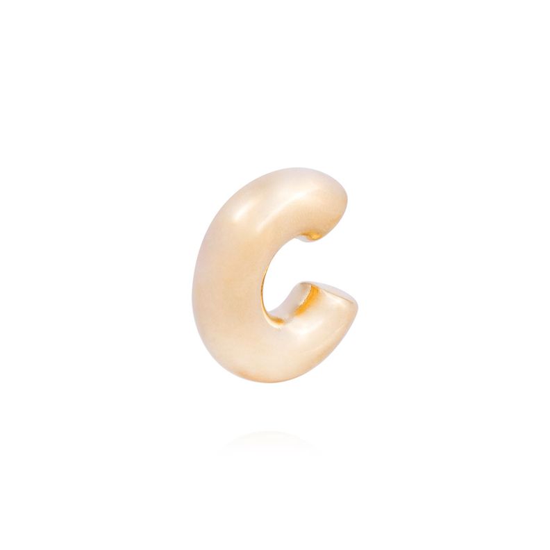 Piercing de Plata Esterlina 925 Earcuff grueso Bañado en Oro 14kt-0
