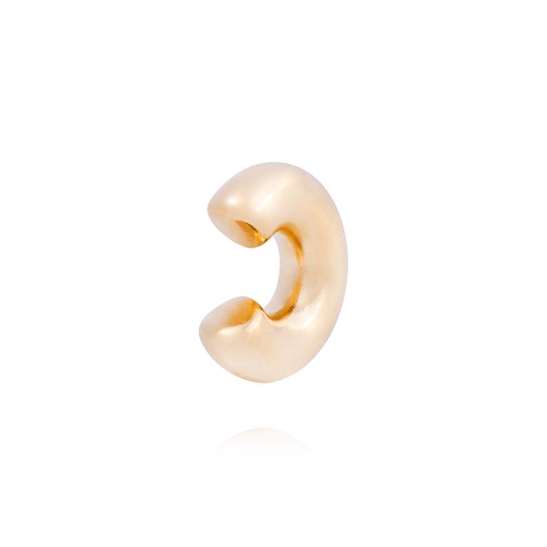 Piercing de Plata Esterlina 925 Earcuff grueso Bañado en Oro 14kt-2