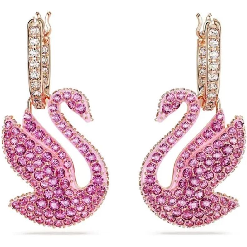 Aros Swarovski Pink Swan-0