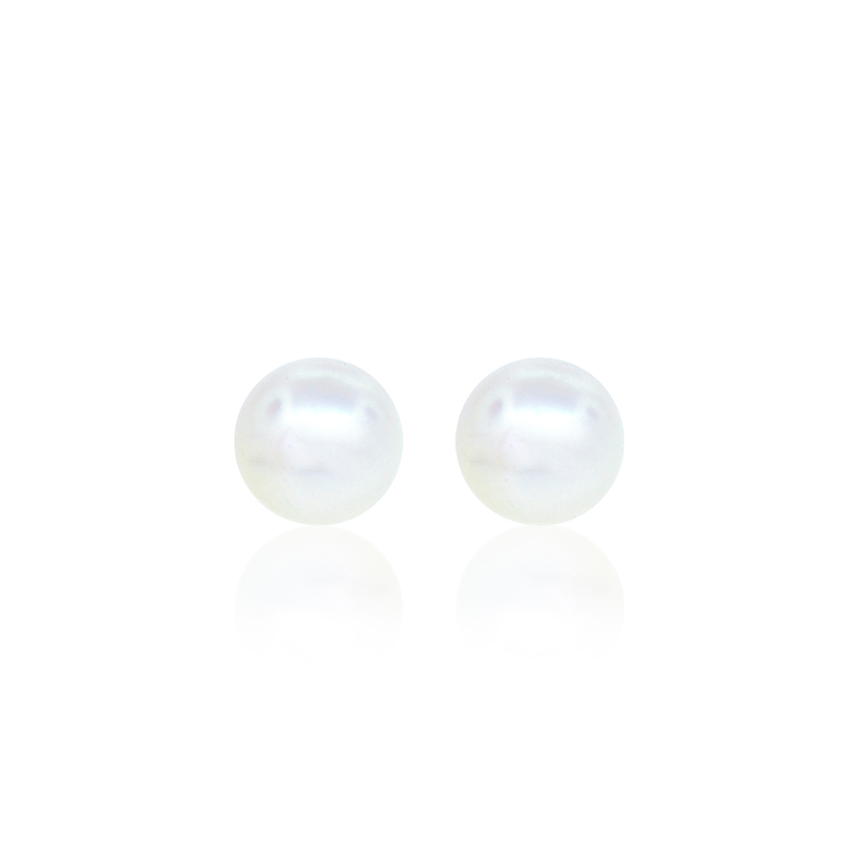 Aros de Oro 18kt Perla Cultivada de 4.0mm a 4.5mm-1