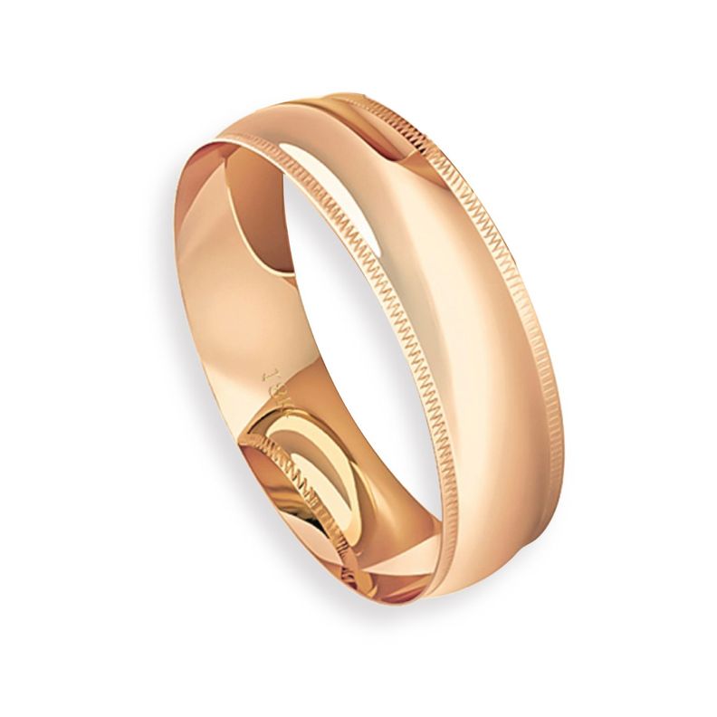 Argolla Matrimonio de Oro Miel 18kt Inglés Alejandrina de 5,0mm-2