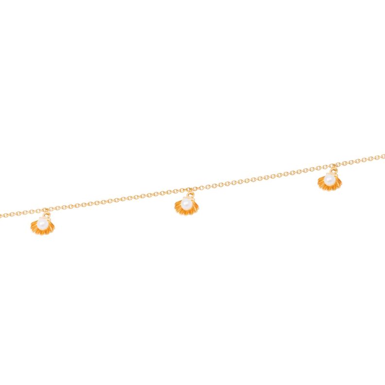 Pulsera Oro Amarillo 18kt Perlas y Conchitas-1