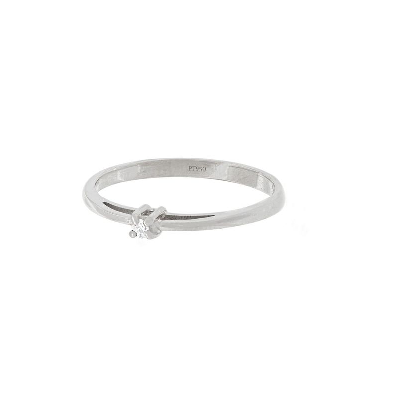 Anillo Compromiso Platino Mónaco Solitario de 3ptos-2