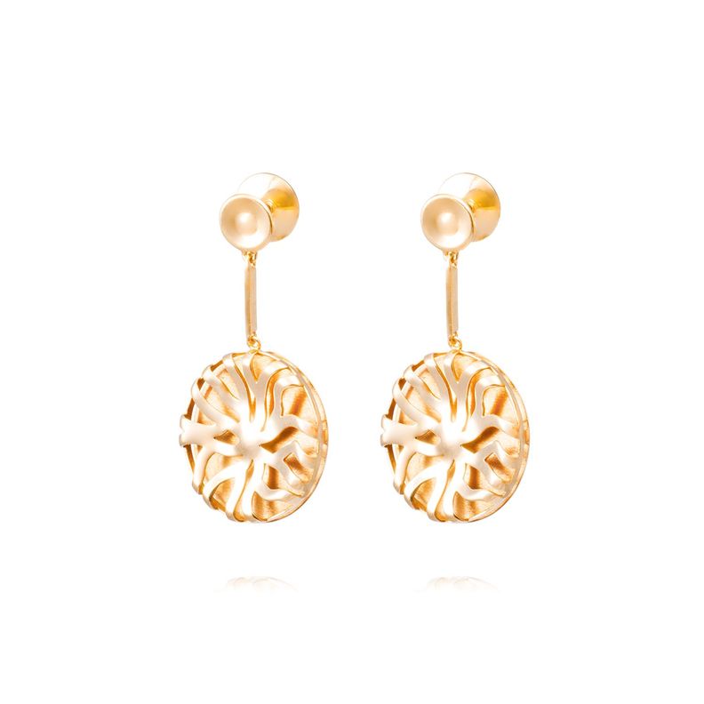 Aros Oro Amarillo 18kt Circulares Calados-0