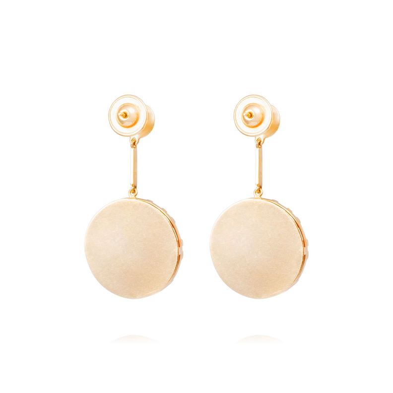 Aros Oro Amarillo 18kt Circulares Calados-2