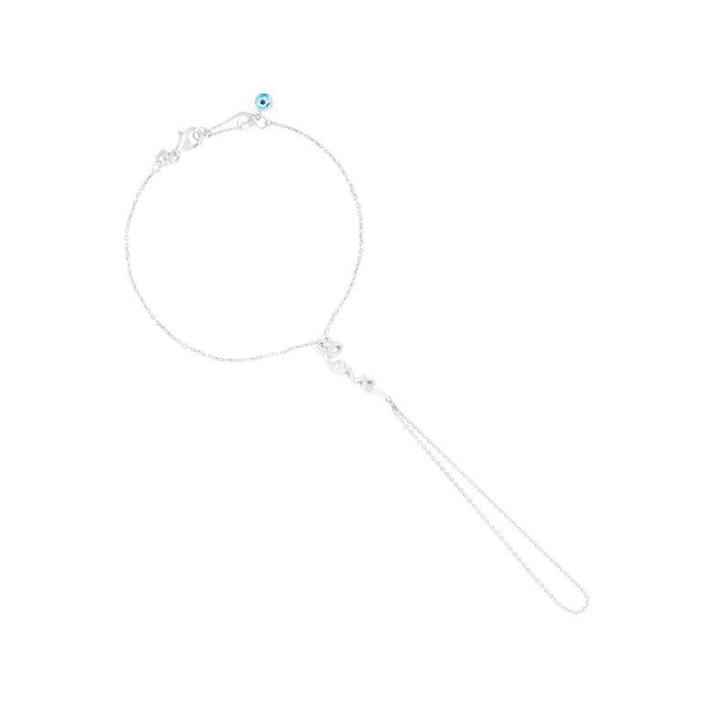 Pulsera Oro Blanco 18kt Tipo Anillo Love Diamante 1 Pts-2
