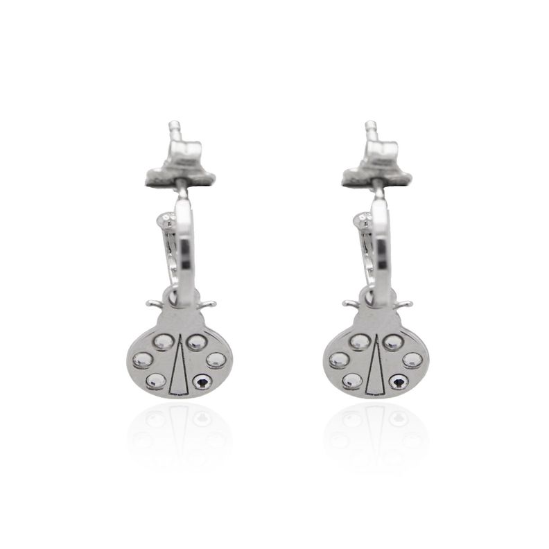 Aros de Plata Esterlina 925 Argollas Figura Chinita-0