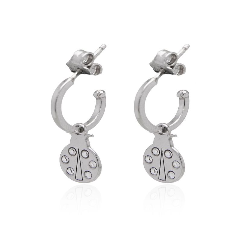 Aros de Plata Esterlina 925 Argollas Figura Chinita-1