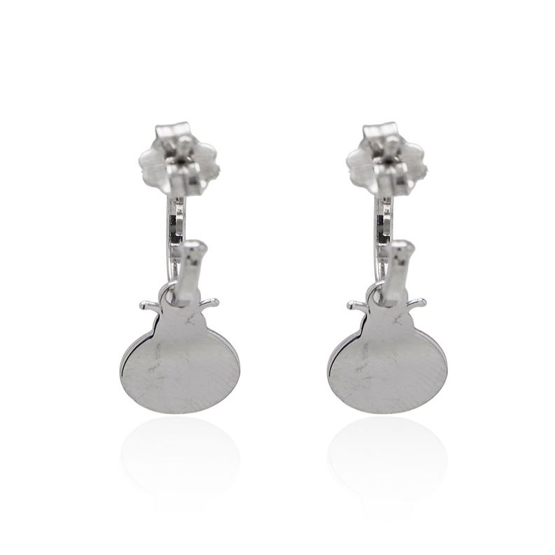Aros de Plata Esterlina 925 Argollas Figura Chinita-2