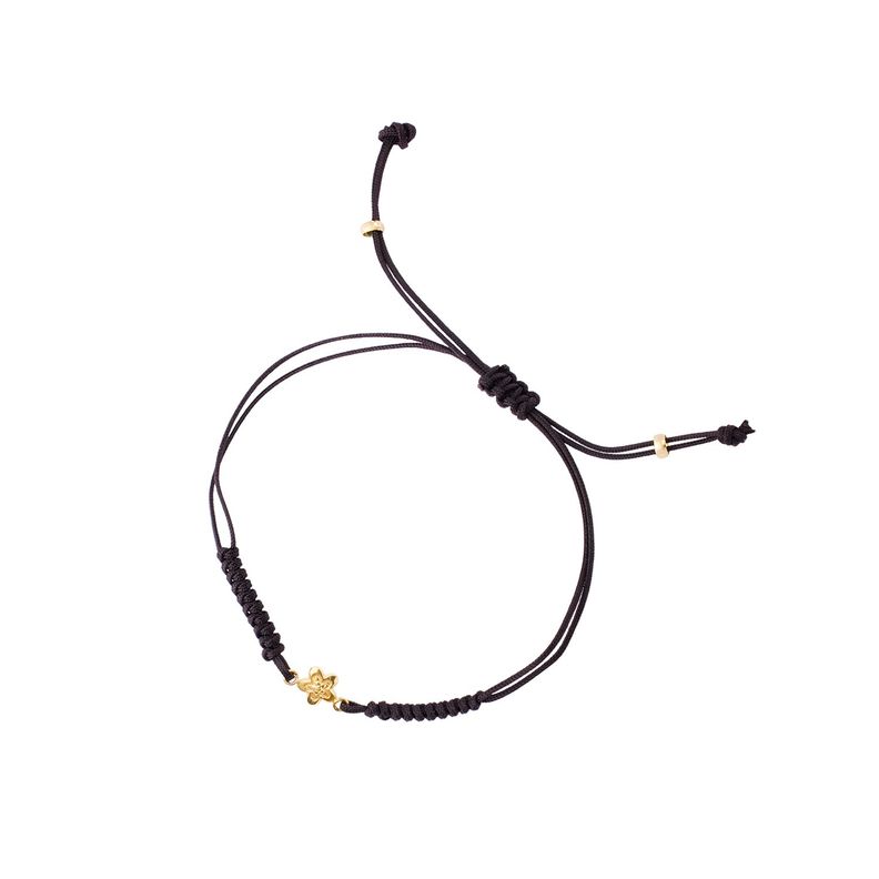 Pulsera de Oro 9kt Flor Ajustable-0