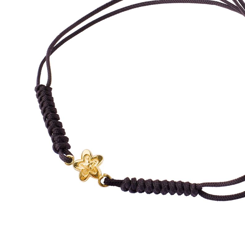 Pulsera de Oro 9kt Flor Ajustable-2