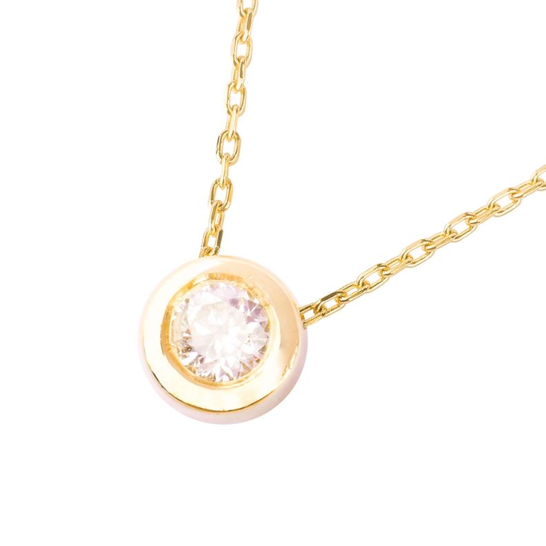 Diamante Collar de Oro Amarillo 18kt Punto de Luz 6 Pts-1