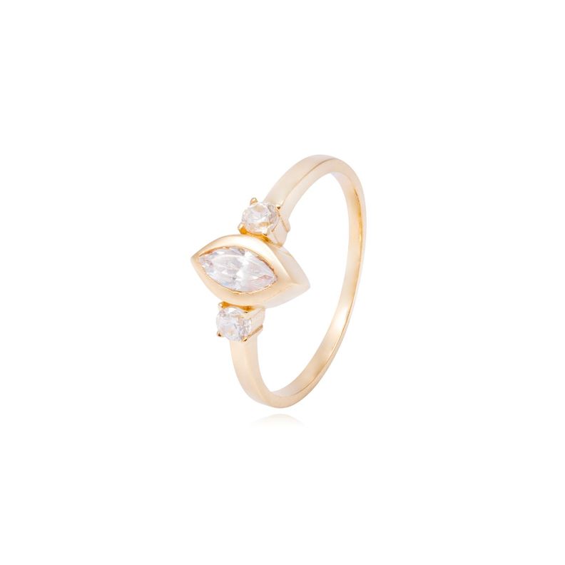 Anillo Compromiso de Oro de 18kt Solitario Ovalado-0
